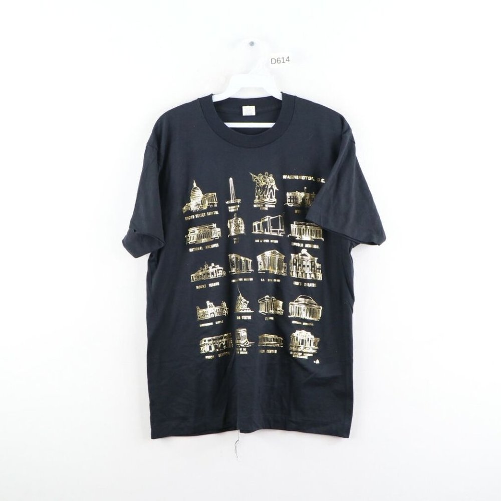 Vtg 80s Screen Stars Washington Dc Monuments Shirt
